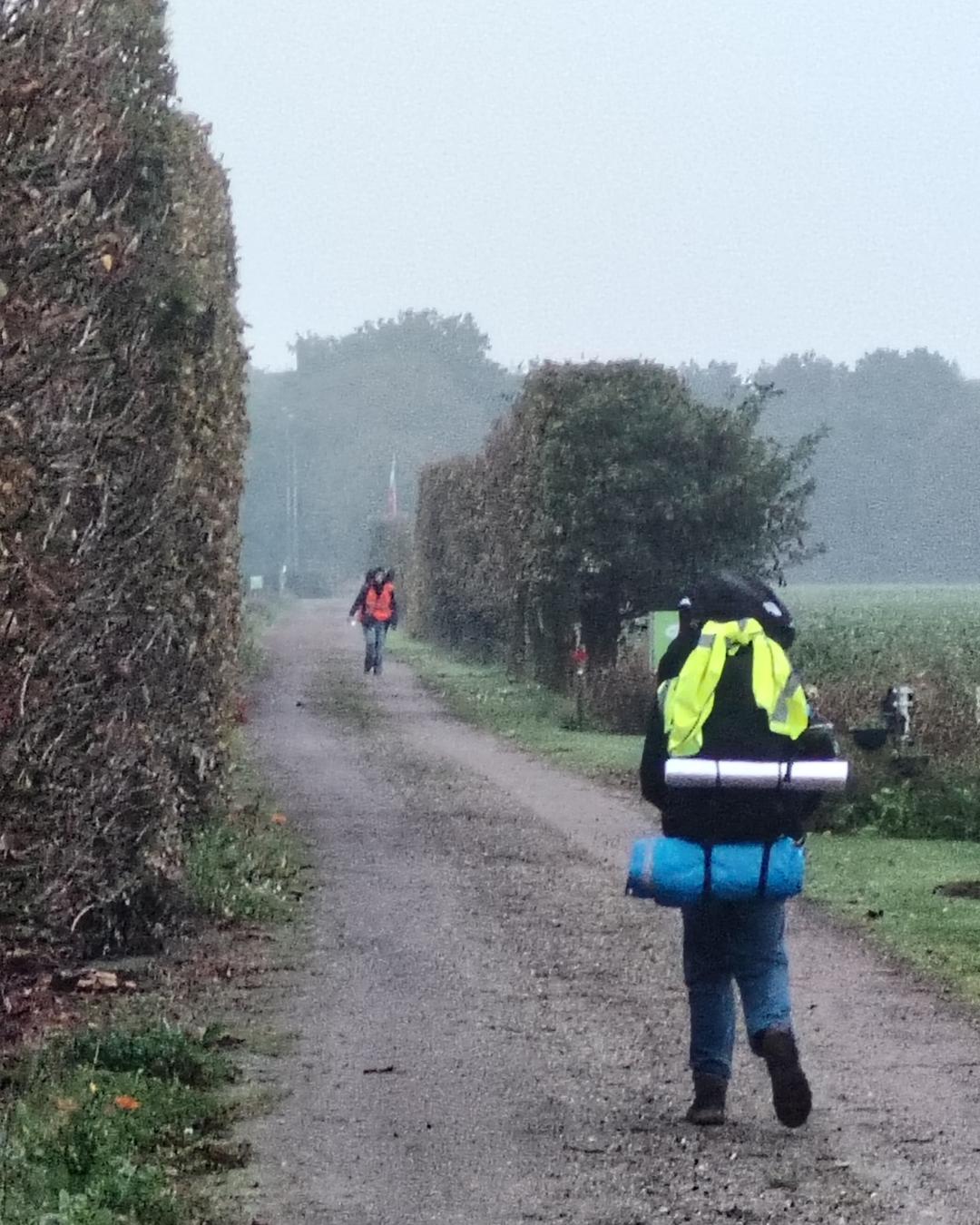 Eerder weg en volle punten maar dan wel achterruit tot het eerste kruispunt! prima dacht deze d hiker.